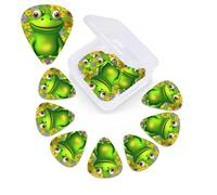 frog Guitar Picks 12 Pack 3 Different Thickness Celluloid Guitar Plectrums with Guitar Pick Storage Box Personalized Guitar Pick for Acoustic Guitar Picks
