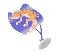 Frog Habitat - 4.33x4.53 Inch ABS Basking Spot, Realistic Leaf Shape Climbing Platforms, Reptile Sleeping Resting | Glass Terrarium Tank, Amphibian Enclosure Setup, Aquatic Turtle Basking Area