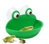 Frog Habitat | Cute Frog-Shaped Wall Mount Sponge Box Case Container Shower Dish | Adorable Frog Dish Holder for Tree Frog Toad Gecko Lizards Rest Climb