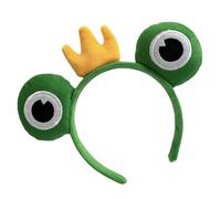 Frog Headband - Eye Catching Funny Headbands, Green Frog Headpiece | Cartoon Plush Animal Ears Horns Spa Headband, Unique Elastic Makeup Headbands for Women Girls Halloween Hair Accessories,