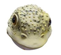 Frog Headgear | Realistic Toad Latex Masks Costume | Animal Cosplay Prop | Funny Golden Frog Masquerade Head Cover | Novelty Party Masks for Halloween, Women, Men