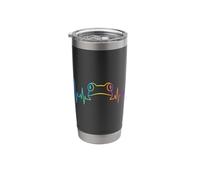 Frog Heartbeat Pulse EKG Line Minimalist Funny Toad Meme Stainless Steel Insulated Tumbler