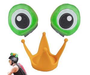 Frog Helmet Accessories - ABS Fabric 10 x 7 x 6 cm | Funny Horns Cartoon Stickers | Decoration Head DIY for Bicycle Children Babies Men Women Riding Quality Equipment Kit Pro
