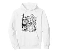 Frog Hiking Mountain Backpack toad Camping Trail Explorer Pullover Hoodie