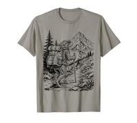 Frog Hiking Mountain Backpack Toad Camping Trail Explorer T-Shirt