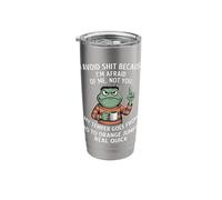 Frog I Avoid Stuff Because I'm Afraid of me Stainless Steel Insulated Tumbler