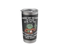 Frog I Avoid Stuff Because I'm Afraid of me Stainless Steel Insulated Tumbler