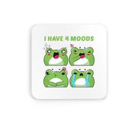 Frog I have 4 moods novelty joke cute cool animal jokes coaster drinks mat drinks coaster tea coffee cute fun funny pretty aesthetic
