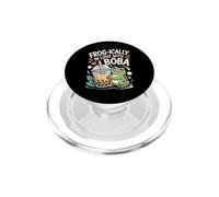 Frog-ically in Love With Boba Bubble Tea Cute Boba PopSockets PopGrip for MagSafe