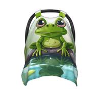 Frog in A Pond Baby Car Seat Canopy Cover, Multi Use Breathable Nursing Breastfeeding Covers for Mom Soft Stroller Sun Shade Newborn Shower Gift