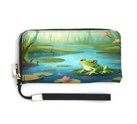 Frog in A Pond Fashion Shopping Tote Bag,Designer Shoulder Handbags,Womens Purse Handbags,Hobo Bags Cute Storage Bag for Women, Style, 20.0*10.5cm