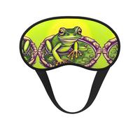 Frog in a Pond It is a Black-Rimmed Eye mask. The Soft Eye mask can Improve Sleep Quality and is Suitable for Indoors, Outdoors and Traveling.