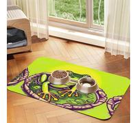 Frog in a pond Pet absorbent leather tablecloth Pet bowl mat suitable for dogs or cats
