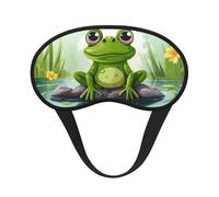 Frog in A Pond Sleep Eye Mask for Women Men Soft and Comfortable Sleep Mask Blackout Sleeping Eye Cover for Travel Yoga Nap Shift Work