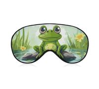 Frog in A Pond Sleeping Mask, Light Blocking Eye Mask, Comfortable and Soft, Eye Cover with Elastic Band, Suitable for Men and Women, Suitable for Travel/Sleeping