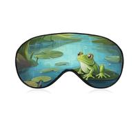 Frog in A Pond Sleeping Mask, Light Blocking Eye Mask, Comfortable and Soft, Eye Cover with Elastic Band, Suitable for Men and Women, Suitable for Travel/Sleeping