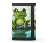 Frog in A Pond Wallet Minimalist Mens Slim Trifold Wallets Modern Fashion Wallets Anti-Theft Wallet Holds Cards And Cash