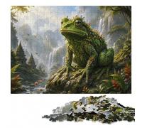 Frog in Misty Mountains Wooden Puzzle 300 Pieces | A hands-on home pastime - a simple way to organise the image at your own pace.