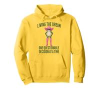 Frog in Pink Cowboy Hat and Boots is Living the Dream Pullover Hoodie