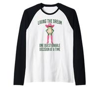 Frog in Pink Cowboy Hat and Boots is Living the Dream Raglan Baseball Tee
