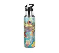 Frog in The Water Leakproof Sports Water Bottle with Straw Keeps Hot and Cold for Home/Office/Travel/Sports/School 32 OZ