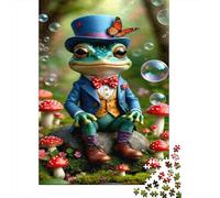 Frog in Top Hat 1000 Piece Eco-Friendly Jigsaw Puzzle Adult Hobbyists Portable Mind Decompression Entertainment 70x50cm/1000pcs