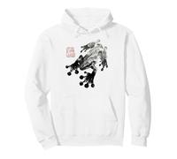 Frog Japanese Ink Wash Traditional Asian Art Pullover Hoodie
