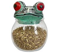 Frog Jars for Spices, Salt Shaker Kitchen, Decorative Sugar Jars, Pagan Cooks Wiccan Collectors Pantry Shelf Living Room Bedroom Study Floor