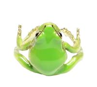 Frog Jewelry, Strange Green Resin Ring | Frog Jewelry for Women, Weird Green Frog Jewelry, Special Tree Frog Ring, Delicate Handmade Open Frog Shape Jewelry, D, See description, See description