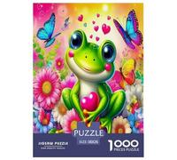 Frog Jigsaw Puzzles for Adult Challenging Puzzles The Impossible Challenge 1000 Piece Difficult Hard Jigsaw Puzzles for Man And Woman with Letters on Back 38x26cm/1000pcs