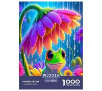 Frog Jigsaw Puzzles Great Gift for Adults 1000 Pieces Family Challenging Toys Home Decors Brainteasing Cute Animal Jigsaw Puzzle for Adults 38x26cm/1000pcs