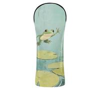 Frog Jumping on The Lily Pads Golf Covers Waterproof Headcover with Number Tag for Driver Hybrid and Fairway Woods 1 Pcs
