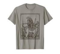 Frog Knight Cat Rider Vintage 90s Medieval Knight Riding Cat T-Shirt
