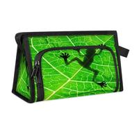 Frog Leaf Shadow Travel Makeup Bag for Women Men Kids Girls Boys Frog Print Multipurpose Wash Pouch Bag Toiletry Cosmetic Toiletries Shower Bag Organizer