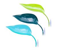 Frog Leaf Sitting - 18.5 x 7.2 cm, ABS Material, Leaf Shaped Sun with Suction Cups | Terrarium Reptile Habitat for African Dwarf Frogs, Tree Frogs, Leopard Gecko, Ba