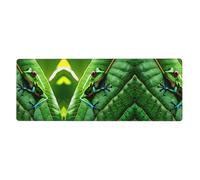 Frog Leaves Keyboard and Mouse Pad, Extra Large Desk Cover, Spill Resistance Mat for Smooth Tracking