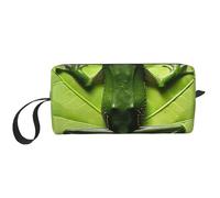 Frog Leaves Printed Makeup Bag with Handle, Lightweight Portable Cosmetic Organiser for Travel, Gym & Daily Use – Gift for Women Girls