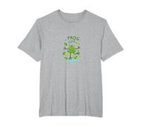 Frog Life: Whimsical Amphibian Pond Scene for Nature Lovers T-Shirt, Men's Big and Tall, Heather Grey, 6X Tall