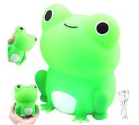 Frog Light Kids Timer Dimmable Frog Lamp Rechargeable Pat Cute Night Light Soft Eye Caring Cartoon Frog Night Lamp Gifts for Children