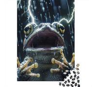 Frog Lightning 1000 Piece Jigsaw Puzzle for Adults, 38x26cm/1000pcs, New Year Indoor Activity, Relaxing Home Time And A Fresh Start