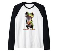 Frog Little Toad Tree Frog Baby Frogs Cute Frog Raglan Baseball Tee