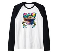 Frog Little Toad Tree Frog Baby Frogs Cute Frog Raglan Baseball Tee
