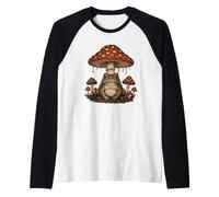 Frog Lover Mushroom Cottagecore Funny Halloween Frog Raglan Baseball Tee