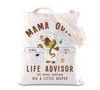 Frog Magic Kingdom Inspired Gift Mama Odie Life Advisor Tote Bag Tiana Princess Lover Gift Voodoo Queen Shoulder Bag (Mama Odie)