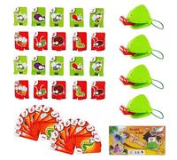 Frog Mask Tongue Board Game, Fun Lizard Tongue Party Game with Families Friends Home, Multiplayer Chameleon Shooting Game for Gift Adults Teenagers (4Pcs)