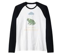 Frog Meme Cute Frog Sad Frog Aesthetic Animal Meme Raglan Baseball Tee