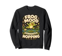 Frog Mood Currently Hopping Pond Humor Sweatshirt