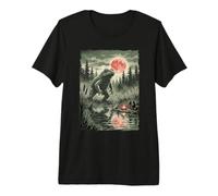 Frog Moonlit Forest Adventure Retro Wildlife Camping Premium T-Shirt