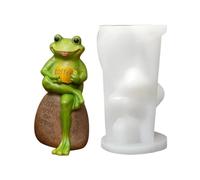 Frog Mould - Reusable Coffee Frog Statues Casting Craft Tool for Animal Figurines, Silicone Shape for Sculpture | Creating Cement Clay for Making