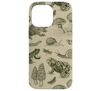 Frog Mushroom 90s Vintage Dark Academia Aesthetic Biology Case for iPhone 14 Pro Max